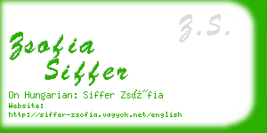 zsofia siffer business card